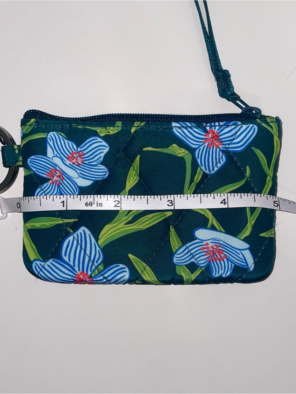NWT $49 Vera Bradley Navy Floral Zip ID Holder with Matching Lanyard - Picture 5 of 5